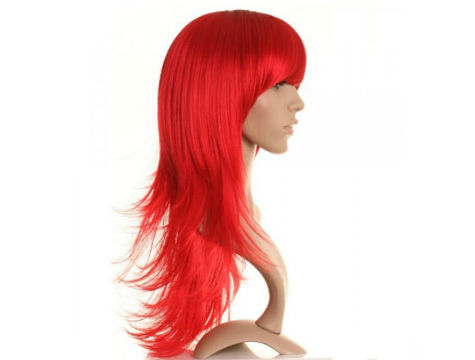 Uzun Peruk Saç Kırmızı
