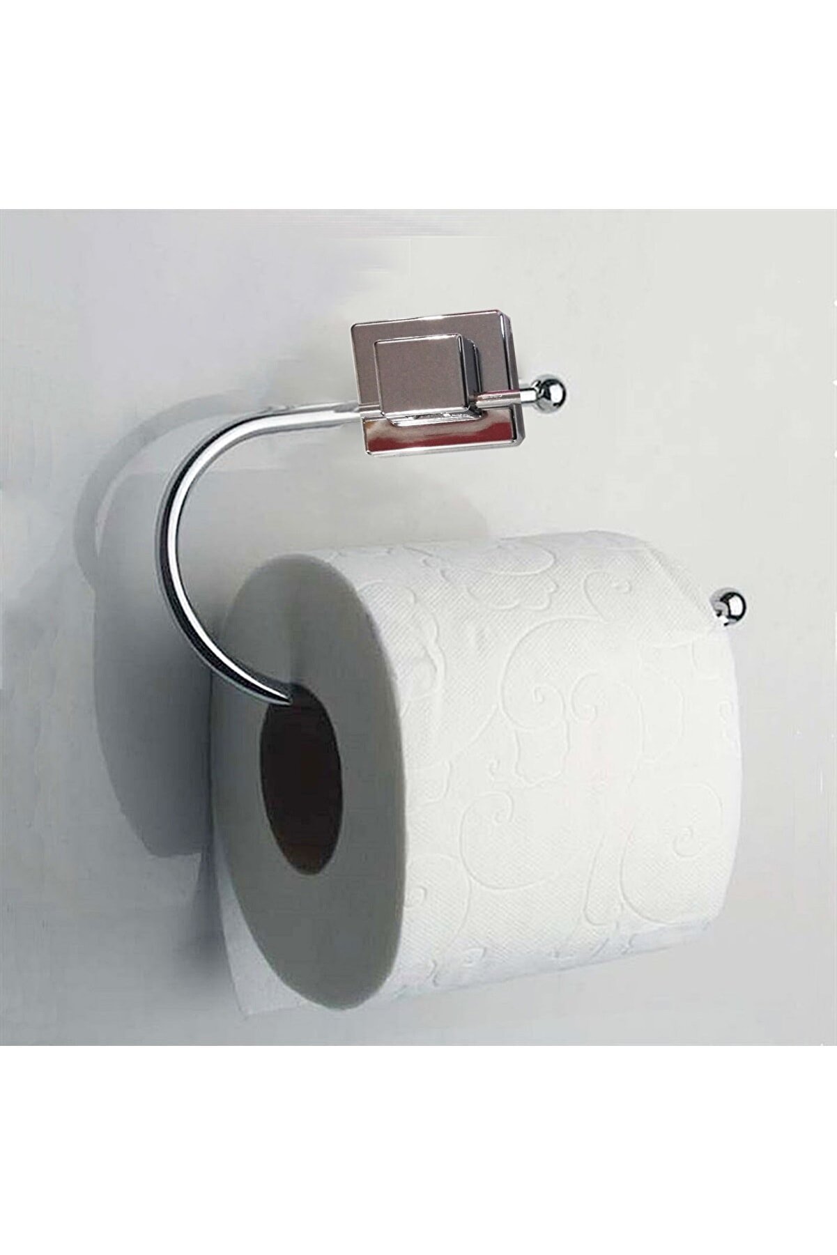 Yapışkanlı WC Tuvalet Kağıtlığı Metal