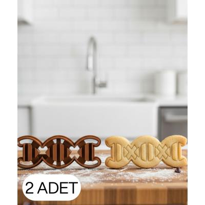2Li DNA Sarmalı Figürlü Kurabiye Kalıbı  Hamur Kesici Şeker ve Oyun Hamuru İçin Tek Parça Kalıp
