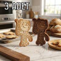 3Lü Uzun Kuyruklu Kedi Hamur Şekillendirici Kurabiye Kalıbı Oyun Hamuru Kalıbı 6 5 cm