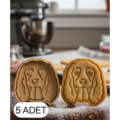 5Li Cocker Spaniel Şekillendirici Kalıp Kurabiye Hamur Kesici Oyun ve Şeker Hamuru Seti