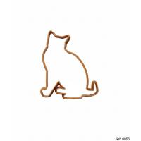 Kedi Figürlü Midi Boy Kurabiye Kalıbı Hamur Kesici Şeker ve Oyun Hamuru İçin Tek  Parça