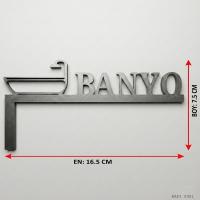 Banyo Yazılı Kapı Üstü Dekor