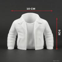 Beyaz Ceket Tasarımlı Makyaj Fırçalığı Masaüstü Kozmetik Düzenleyici