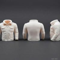 Beyaz Fermuarlı Cepli Deri Ceket Formlu Kalemlik Masaüstü Plastik Düzenleyici