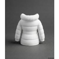 Beyaz Kapüşonlu Fiyonklu Bayan Mont Formlu  Kalemlik Masaüstü Plastik Düzenleyici