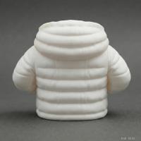 Beyaz Şişme Mont Puf Formlu Büyük Boy Makyaj Fırçalığı Masaüstü Kozmetik Düzenleyici