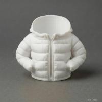 Beyaz Şişme Mont Puf Formlu Büyük Boy Masaüstü ve Ofis Düzenleyici