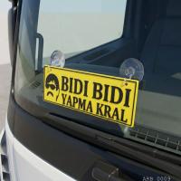 Bıdı Bıdı Yapma Kral Kamyon ve Araba Ön Cam Yazısı Vantuzlu 25cmx8cmx4mm