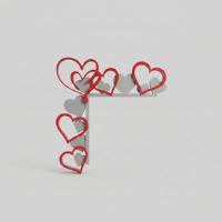 Büyük Kalp Desenli Kapı Köşe Dekoru