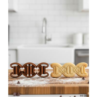 DNA Sarmalı Figürlü Kurabiye Kalıbı  Hamur Kesici Şeker ve Oyun Hamuru İçin Tek Parça Kalıp