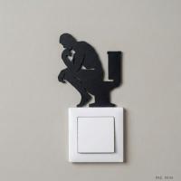 Tuvalette Düşünen Adam Thinker Man  Tuvalet Priz Süsü