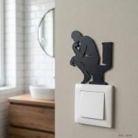 Tuvalette Düşünen Adam Thinker Man  Tuvalet Priz Süsü