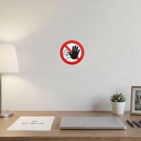 Girilmez İşareti Yuvarlak Dekoratif Uyarı Tabelası 13xcm13cmx4mm