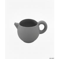 Gri Çaydanlık Seklinde Mini Dekoratif Saksı 6 Cm Masa Ustu Ofis Dekoru