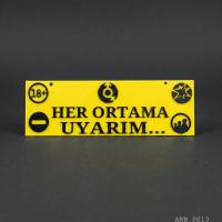 Her Ortama Uyarım Kamyon ve Araba Ön Cam Yazısı Vantuzlu 25cmx8cmx4mm