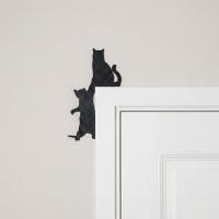 İki Kedi Figürlü Kapı Köşe Dekoru