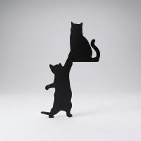 İki Kedi Figürlü Kapı Köşe Dekoru