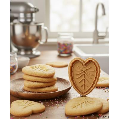 İnce Damar Kalp Yaprak Şekillendirici Kalıp Kurabiye Hamur Kesici Oyun ve Şeker Hamuru Seti