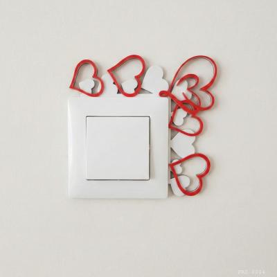 Kalp Desenli Anahtar Priz Dekoru