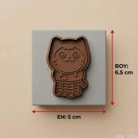 Kedi Figürlü Hamur Şekillendirici Kurabiye Kalıbı Oyun Hamuru Kalıbı 6 5 cm