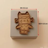 2Li Kedi Figürlü Hamur Şekillendirici Kurabiye Kalıbı Oyun Hamuru Kalıbı 6 5 cm