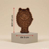 Kedi Kulaklı Kız Hamur Şekillendirici Kurabiye Kalıbı Oyun Hamuru Kalıbı 8 5 cm