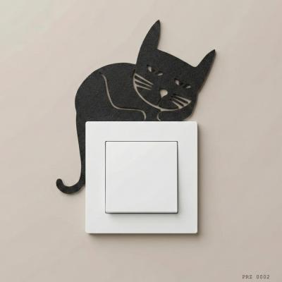 Kedi Silüet Anahtar Priz Dekoru