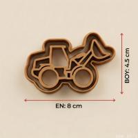 2Li Kepçe İş Makinesi Hamur Şekillendirici Kurabiye Kalıbı Oyun Hamuru Kalıbı 8 cm