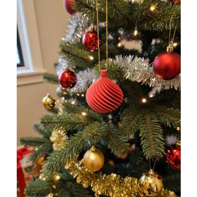 Kırmızı Renk Spiral Desenli Mini Dekoratif Yılbaşı Süsü Ev Dekoru