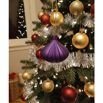 Mor Spiral Desenli Büyük Boy Dekoratif Yılbaşı Süsü