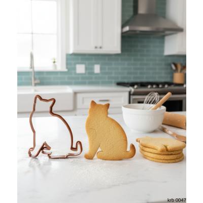 Kedi Figürlü Maxi Boy Kurabiye Kalıbı Hamur Kesici Şeker ve Oyun Hamuru İçin Tek  Parça