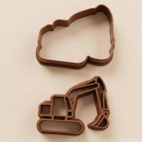 3Lü Paletli Ekskavatör Hamur Şekillendirici Kurabiye Kalıbı Oyun Hamuru Kalıbı 8 cm