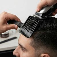 Saç Kesimi Şekillendirici Tarak Plastik Çift Taraflı Kademeli Düzgün Saç Kesme Tarağı