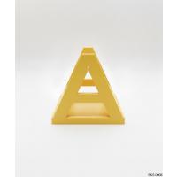 Sarı A Harf Şeklinde Mini Dekoratif Saksı İsmine Özel Baş Harf Tasarım 7,5 Cm Masa Üstü Ofis Dekoru