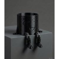 Sarkık Ayaklı Siyah Gülümseyen Büyük Boy Mini Saksı