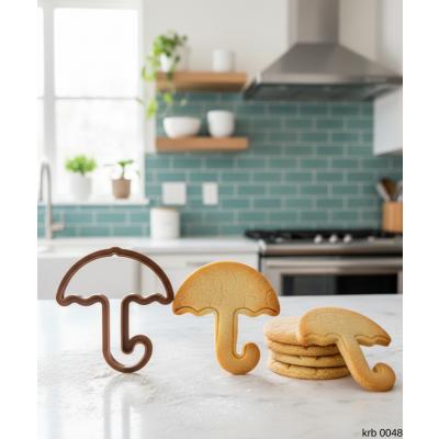 Şemsiye Figürlü Kurabiye Kalıbı ve Hamur Kesici Şeker ve Oyun Hamuru İçin Tek Parça Kalıp