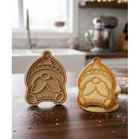 Sevimli Oturan Noel Cücesi Temalı Şekillendirici Kalıp Kurabiye Hamur Kesici Seti