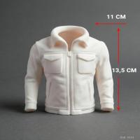 Siyah Fermuarlı Cepli Deri Ceket Formlu Makyaj Fırçalığı Masaüstü Kozmetik Düzenleyici