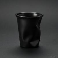 Siyah Modern Yamuk Formlu Bardak Makyaj Fırçalığı Masaüstü Kozmetik Düzenleyici