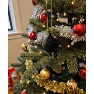 Siyah Renk Spiral Desenli Mini Dekoratif Yılbaşı Süsü Ev Dekoru