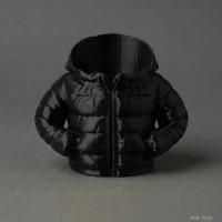 Siyah Şişme Mont Puf Formlu Büyük Boy Makyaj Fırçalığı Masaüstü Kozmetik Düzenleyici