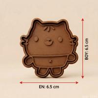 5Li Tombul Kedi Hamur Şekillendirici Kurabiye Kalıbı Oyun Hamuru Kalıbı 6 5 cm