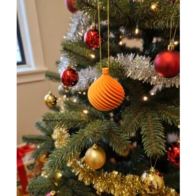 Turuncu Renk Spiral Desenli Mini Dekoratif Yılbaşı Süsü Ev Dekoru