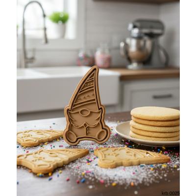 Uzun Şapkalı Noel Cücesi Şekillendirici Kalıp Kurabiye Hamur Kesici Seti