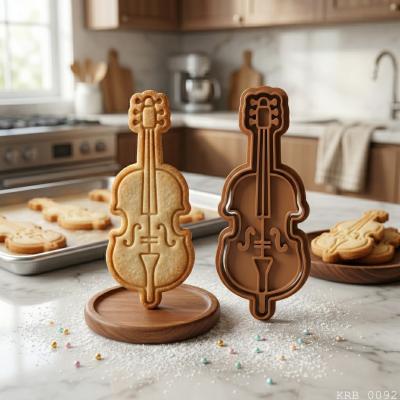 Viyolonsel Figürlü Hamur Şekillendirici Kurabiye Kalıbı Oyun Hamuru Kalıbı 10 5 cm