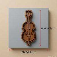 2Li Viyolonsel Figürlü Hamur Şekillendirici Kurabiye Kalıbı Oyun Hamuru Kalıbı 10 5 cm