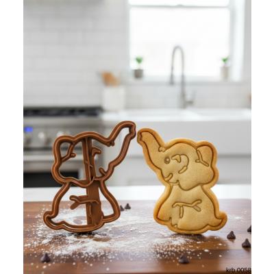Yavru Fil Figürlü Kurabiye Kalıbı ve Hamur Kesici Şeker ve Oyun Hamuru İçin Tek Parça Kalıp