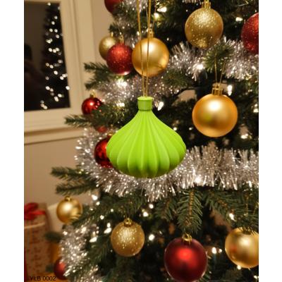 Yeşil Spiral Desenli Büyük Boy Dekoratif Yılbaşı Süsü