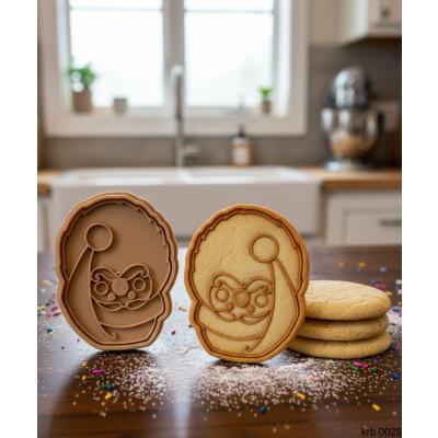 Yuvarlak Çerçeveli Noel Baba Hamur Şekillendirici Kalıp Kurabiye ve Hamur Kesici Seti